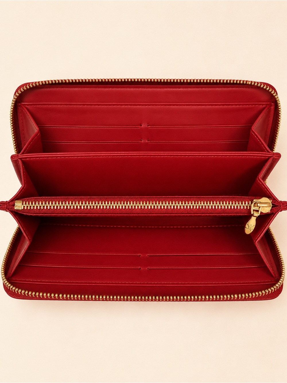Louis Vuitton Monogram Vernis Zippy Wallet Red w/ Box - Picture 11 of 15